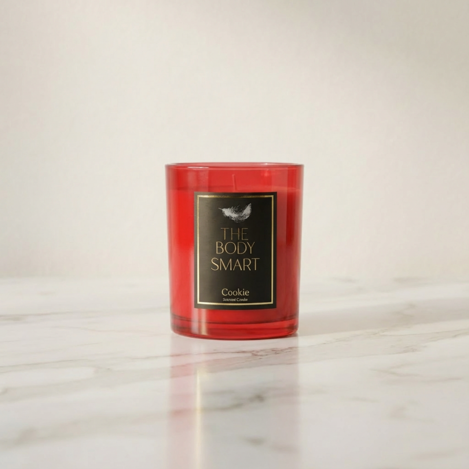 Christmas Kırmızı Kokulu Mum Cookie 125 gr Taze Pişmiş Kurabiye