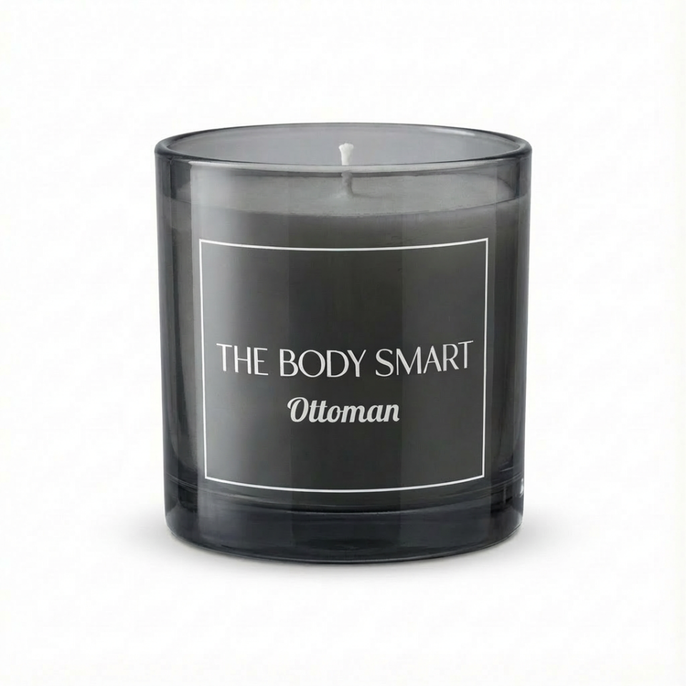 Kokulu Mum Fume Noir Collection Ottoman Lux Füme Cam Sise 450 gr İstanbul