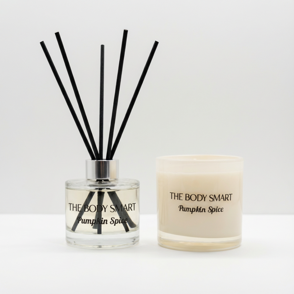 2li Koku ve Mum Seti Balkabağı Tatlı Baharat