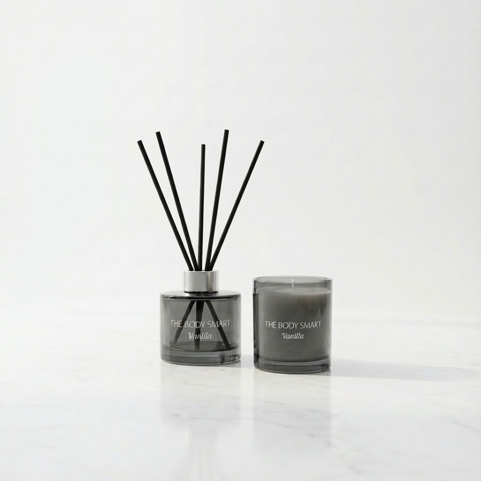 2li Çubuklu Oda Kokusu ve Mum Seti Fume Noir Collection Vanilla Hediyelik Setler